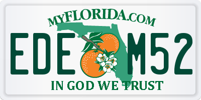 FL license plate EDEM52