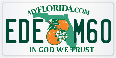 FL license plate EDEM60