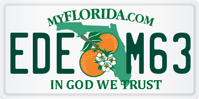 FL license plate EDEM63