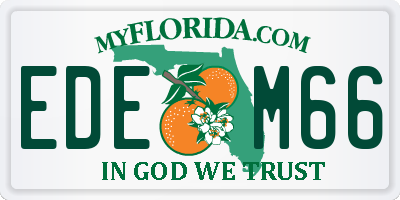 FL license plate EDEM66