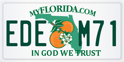 FL license plate EDEM71