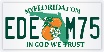 FL license plate EDEM75
