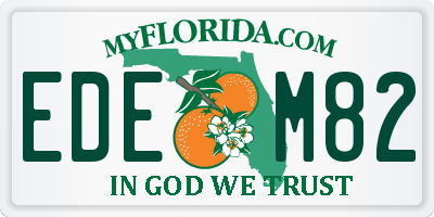 FL license plate EDEM82
