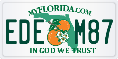 FL license plate EDEM87