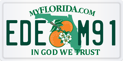 FL license plate EDEM91