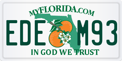 FL license plate EDEM93