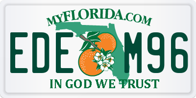 FL license plate EDEM96