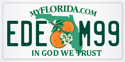 FL license plate EDEM99
