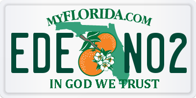 FL license plate EDEN02
