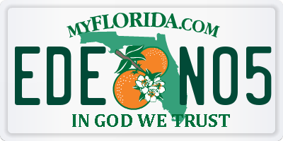 FL license plate EDEN05