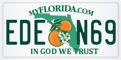 FL license plate EDEN69