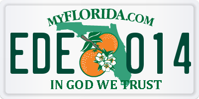 FL license plate EDEO14