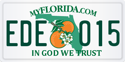 FL license plate EDEO15