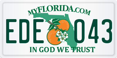 FL license plate EDEO43