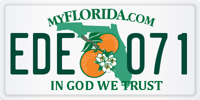 FL license plate EDEO71
