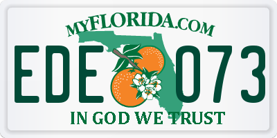 FL license plate EDEO73