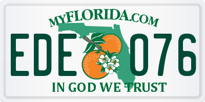 FL license plate EDEO76