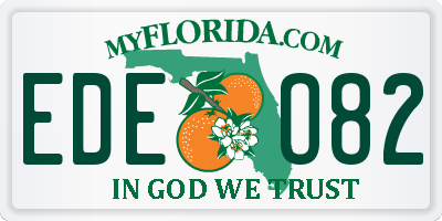 FL license plate EDEO82