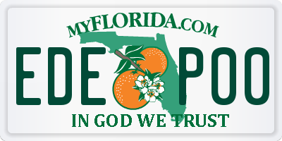 FL license plate EDEP00