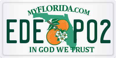 FL license plate EDEP02