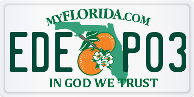 FL license plate EDEP03