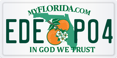FL license plate EDEP04