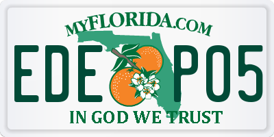 FL license plate EDEP05
