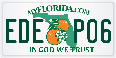 FL license plate EDEP06
