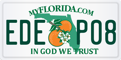 FL license plate EDEP08