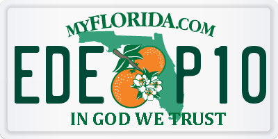 FL license plate EDEP10