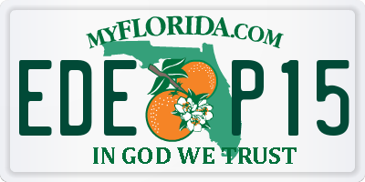 FL license plate EDEP15