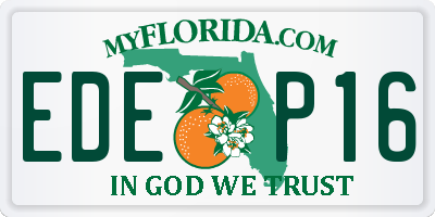 FL license plate EDEP16