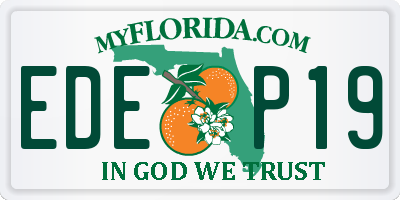 FL license plate EDEP19