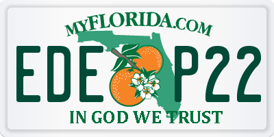 FL license plate EDEP22
