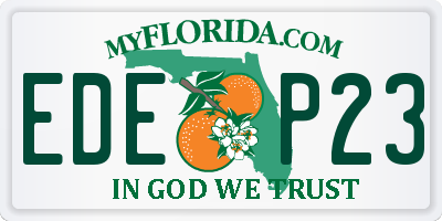 FL license plate EDEP23