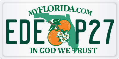 FL license plate EDEP27