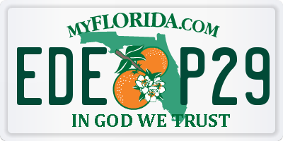 FL license plate EDEP29