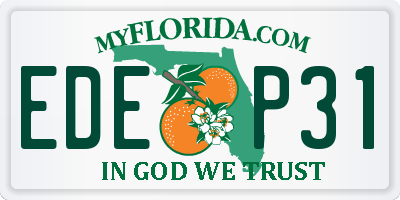 FL license plate EDEP31