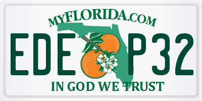 FL license plate EDEP32