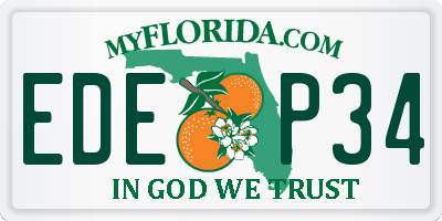 FL license plate EDEP34