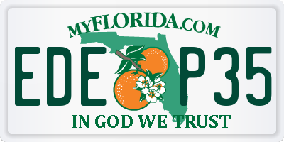 FL license plate EDEP35