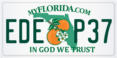 FL license plate EDEP37