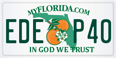 FL license plate EDEP40