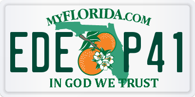 FL license plate EDEP41