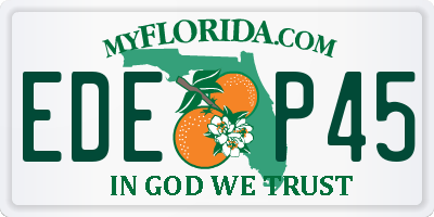 FL license plate EDEP45