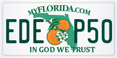FL license plate EDEP50