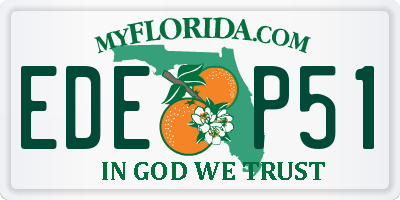 FL license plate EDEP51