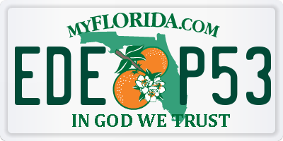 FL license plate EDEP53