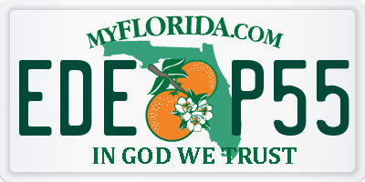 FL license plate EDEP55