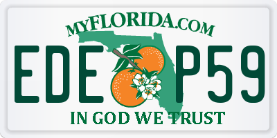 FL license plate EDEP59